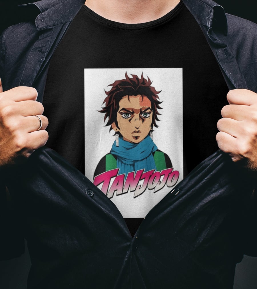 Tan JoJo Anime Manga Character Fusion T-Shirt