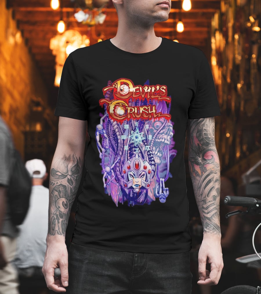 Devil's Crush Alien Skull Warrior With Mystical T-Shirt