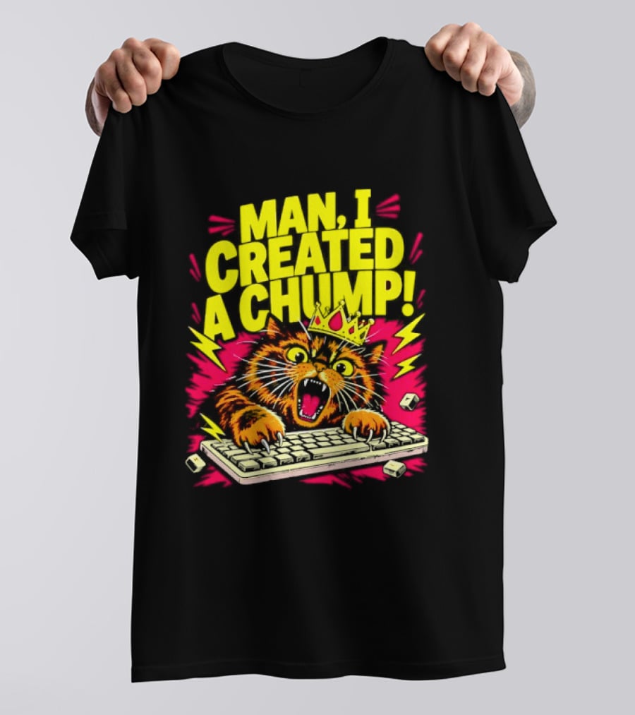 Man I Created A Chump Cat Keyboard T-Shirt