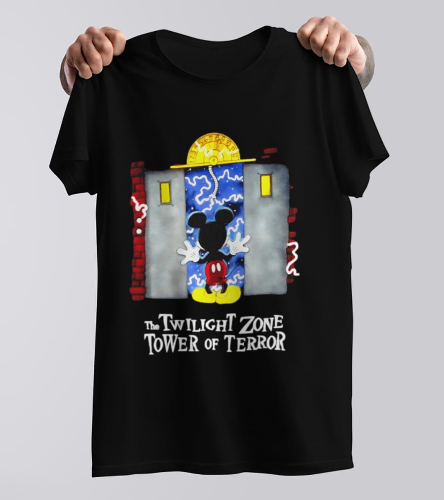 Mickey Mouse Twilight Zone Tower Of Terror Elevator Ride T-Shirt
