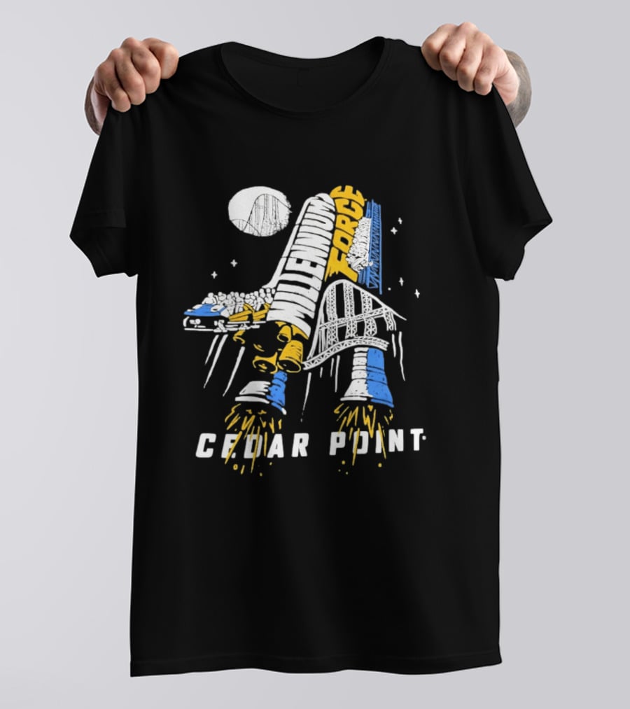 Millennium Force Roller Cedar Point Ride Adventure T-Shirt