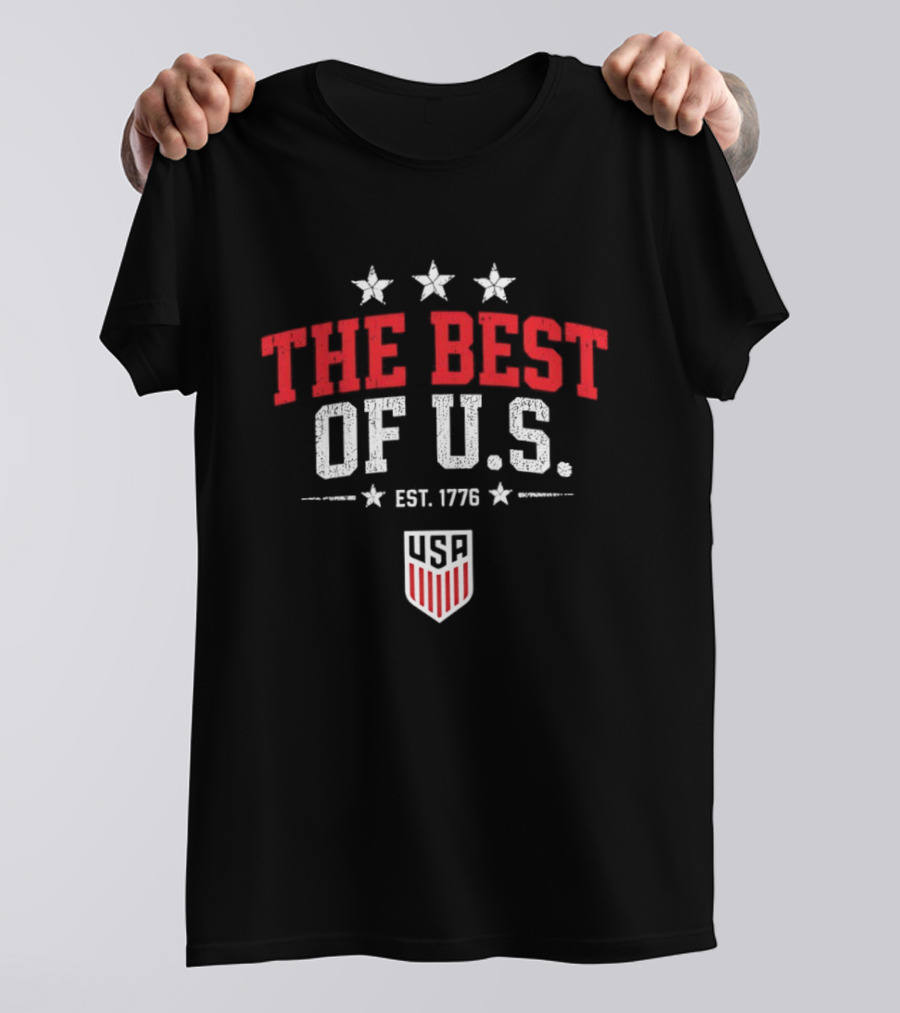 USMNT The Best Of U.S. USA Est 1776 Patriotic Soccer Team Logo Stars T-Shirt