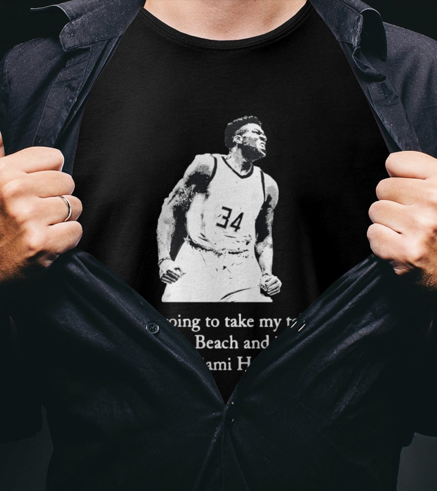 I'm Going To Take My Talents To South Beach And Join The Miami Heat Giannis Antetokounmpo T-Shirt
