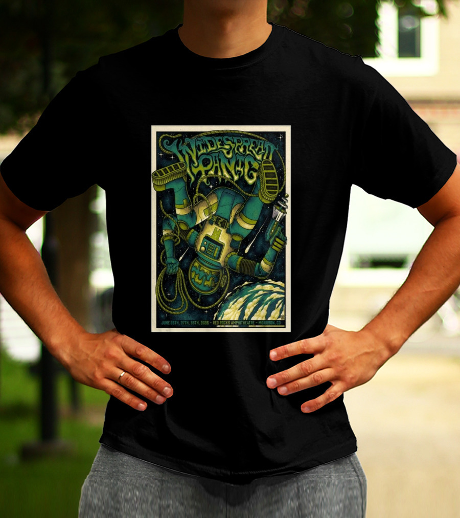 Widespread Panic Space Themed Red Rocks Amphitheatre Morrison CO June 26 27 28 2026 T-Shirt