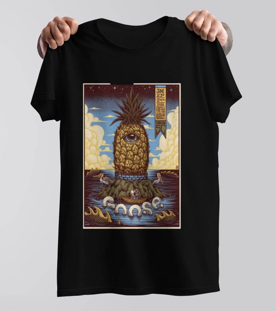 Goose June 23 24 2026 Firefly Distillery North Charleston SC Pineapple Eye Fantasy T-Shirt