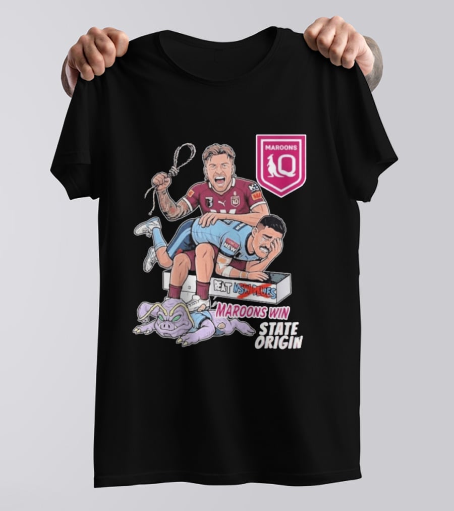 Queensland Maroons Win Over Nsw Blues State Origin Victory T-Shirt