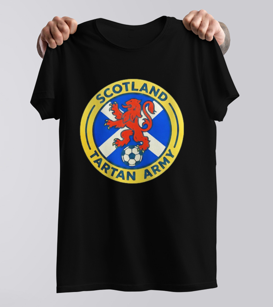 Scotland Tartan Army Scotland On Tour USA 2026 Soccer Lion T-Shirt