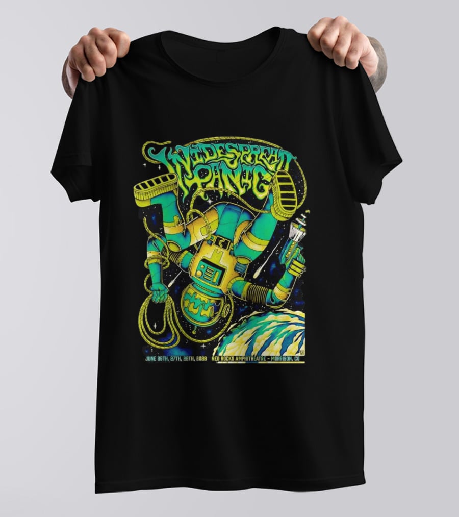 Widespread Panic Astronaut June 26 28 2026 Red Rocks Amphitheatre Morrison CO T-Shirt