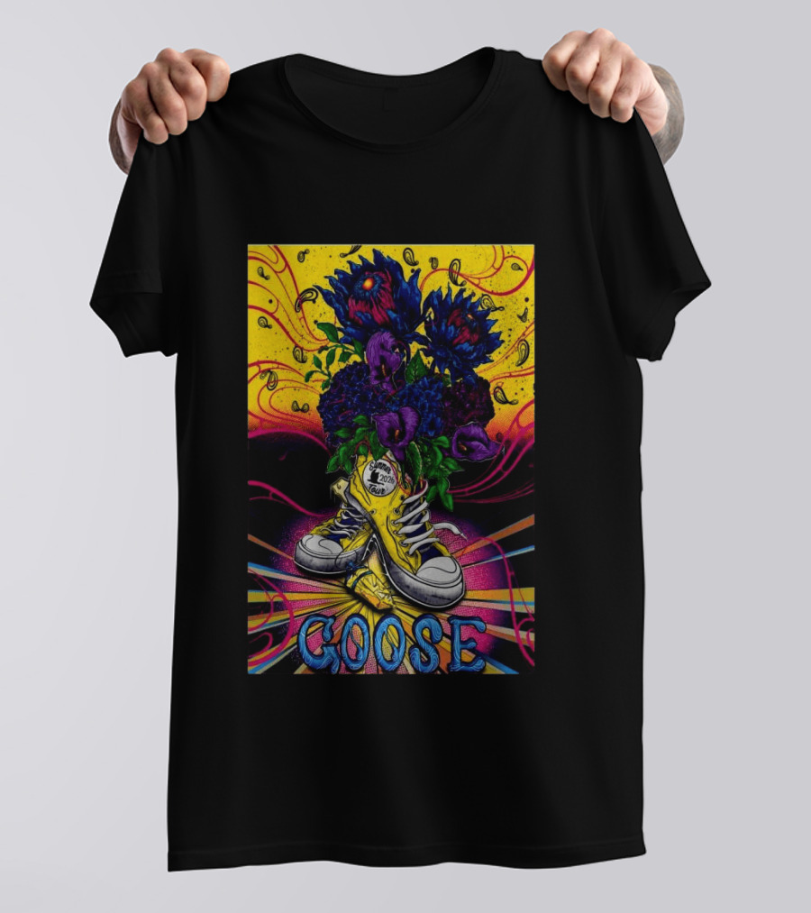 Goose Summer 2026 Tour Yellow Sneakers Floral Psychedelic T-Shirt