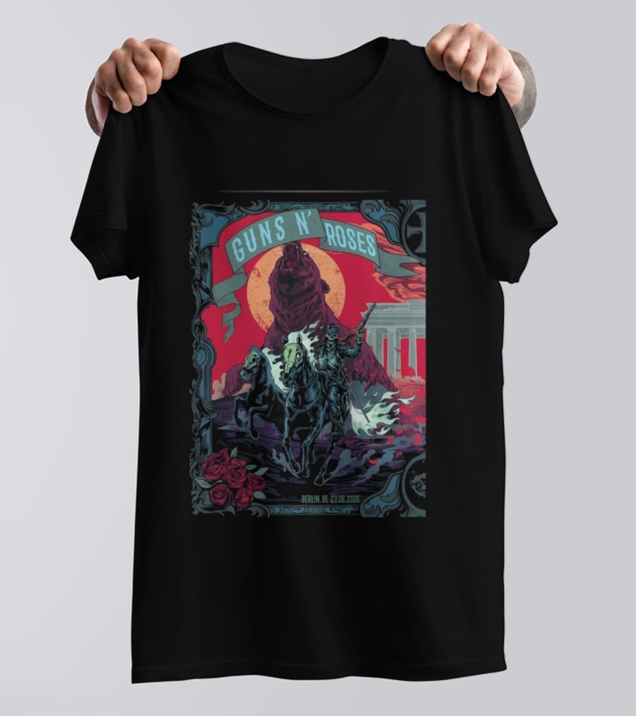 Guns N' Roses Berlin 2026 Night 1 Uber Arena 23 June Event T-Shirt