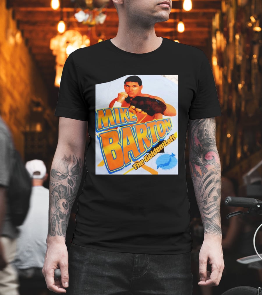 Mike Barton The Golden Left Boxer Retro Sports T-Shirt