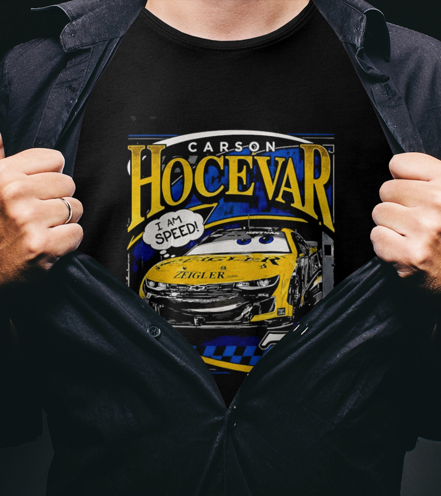 Carson Hocevar Speed Yellow Car 77 Racing T-Shirt