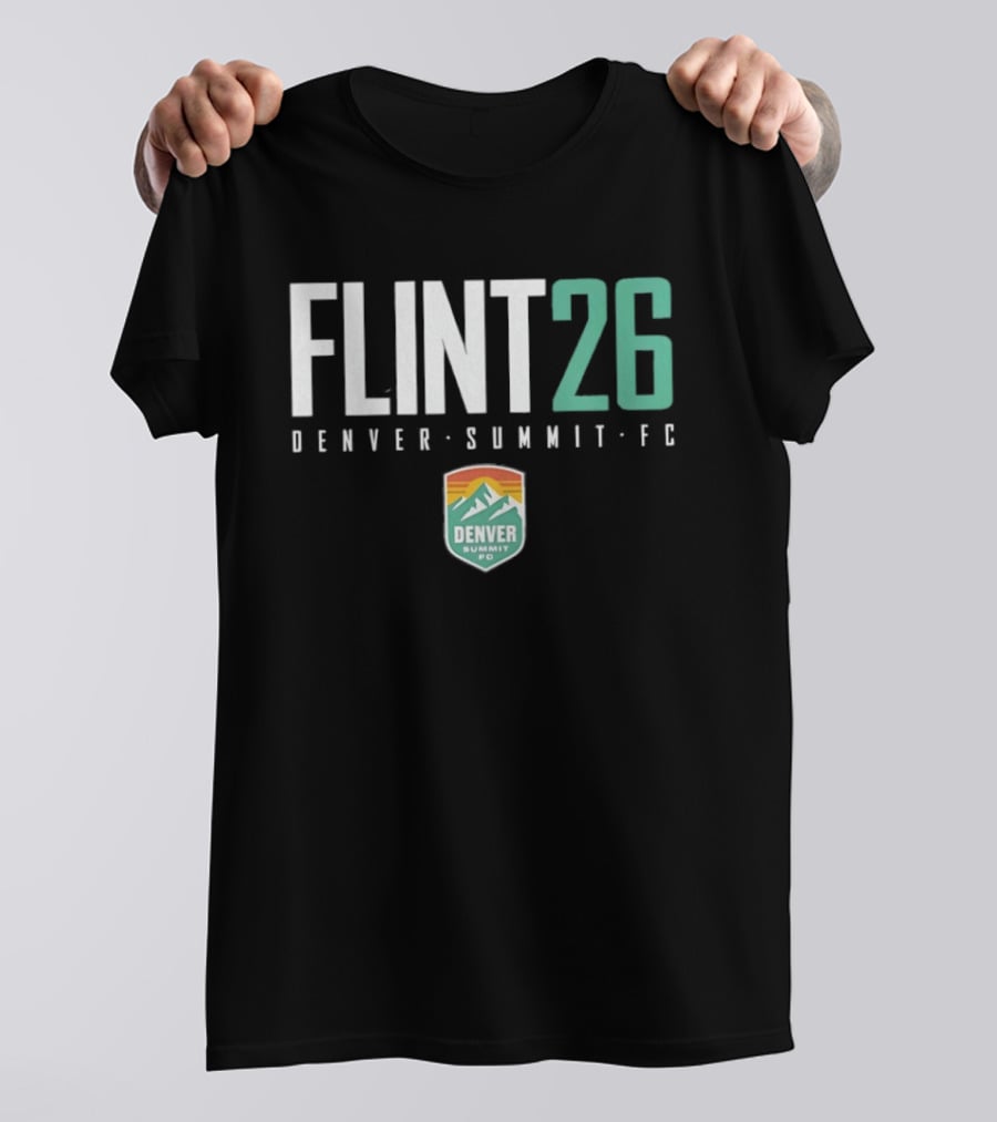 FLINT 26 Denver Summit FC Natasha Flint Name Number T-Shirt