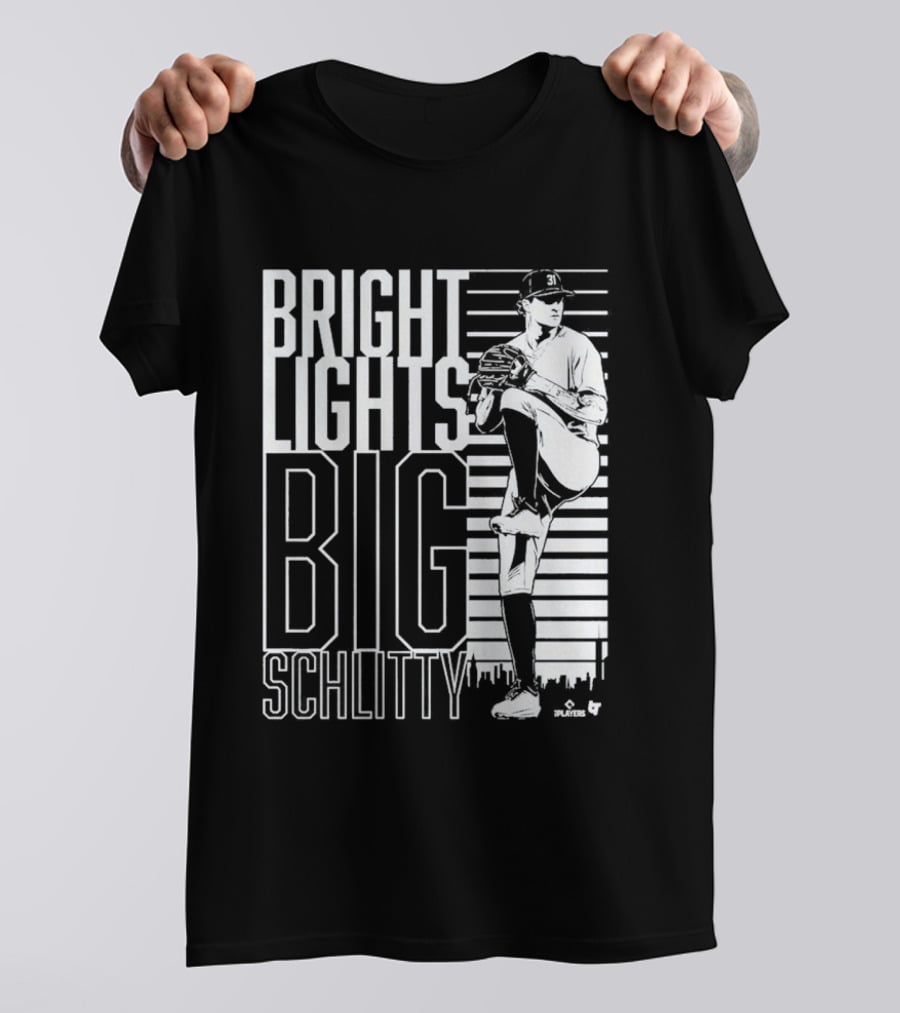 Bright Lights Big Schlitty Cam Schlittler Pitching T-Shirt