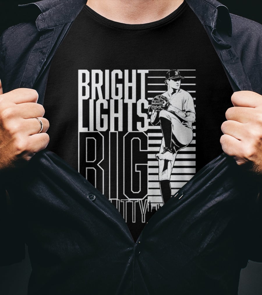 Bright Lights Big Schlitty Cam Schlittler Pitching T-Shirt