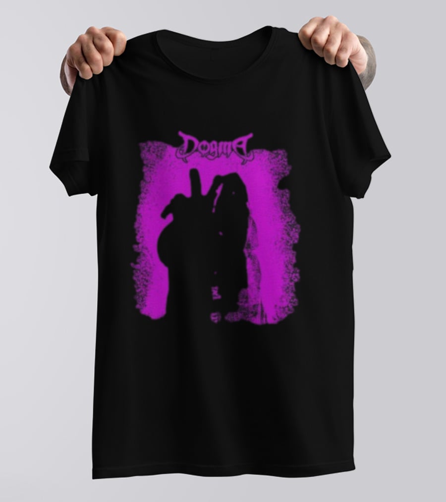 Dogma My Matricidal Purple Gothic Text With Pink Grunge Frame T-Shirt