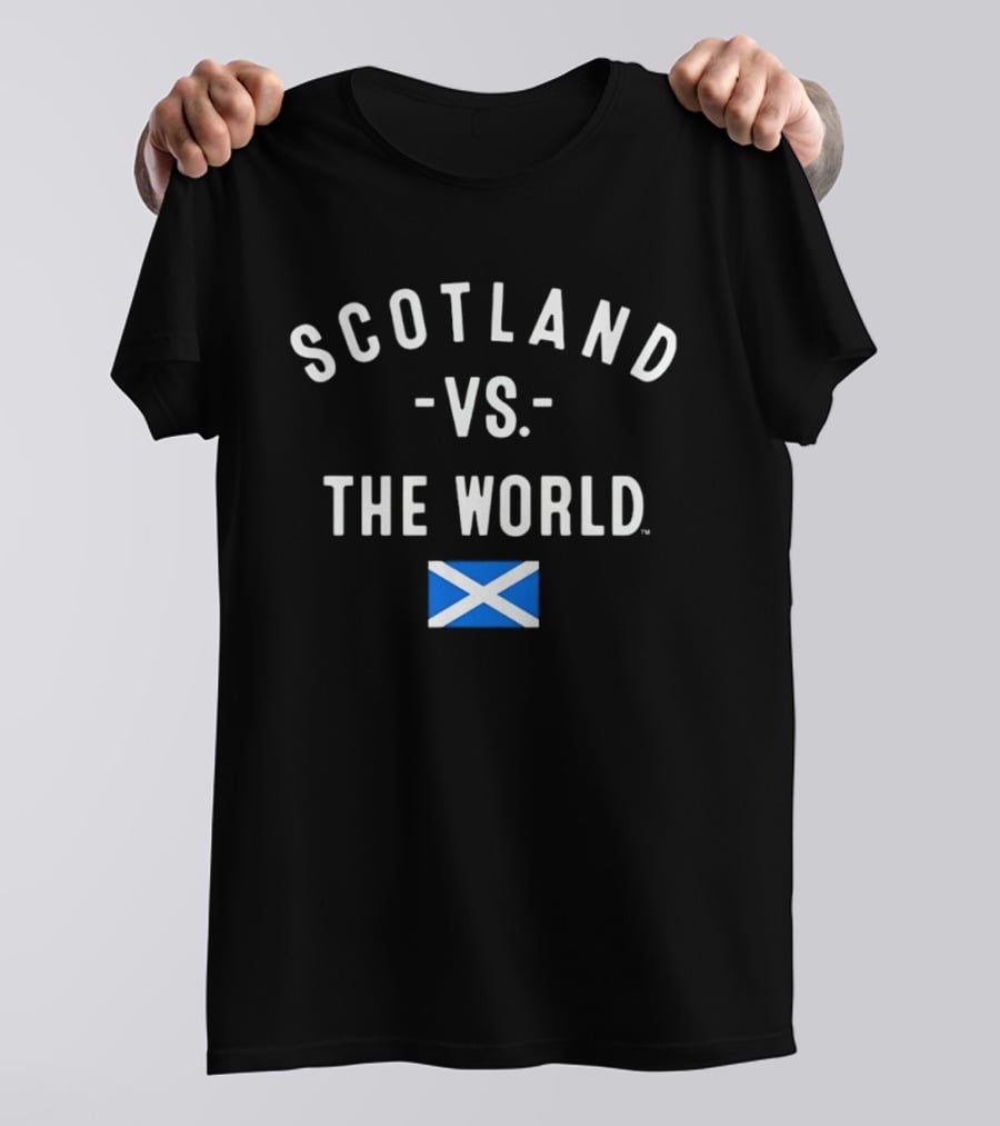 Scotland Vs The World Flag Scottish Pride Iconic St Andrew's Cross T-Shirt