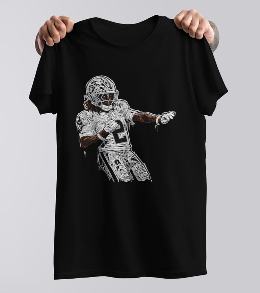 Las Vegas Raiders Ashton Jeanty 2 Football Player T-Shirt