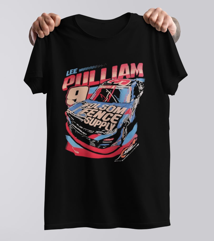 Lee Pulliam 9 Chevrolet NASCAR Folsom Fence Supply Racing T-Shirt