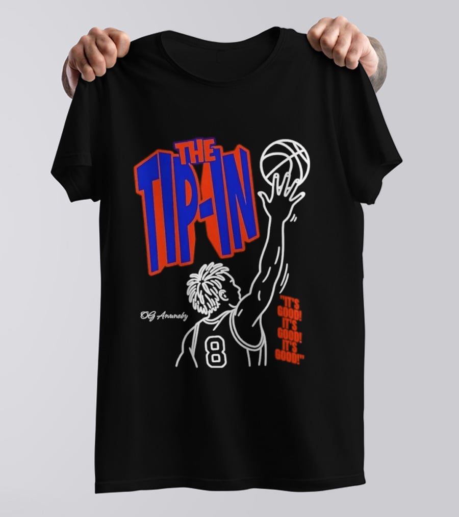 The Tip In OG Anunoby New York Knicks 2026 NBA Champs Basketball Player 8 T-Shirt