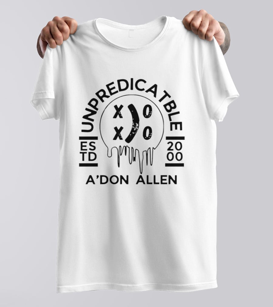 A'Don Allen Unpredictable Established 2000 XOXO Drip T-Shirt