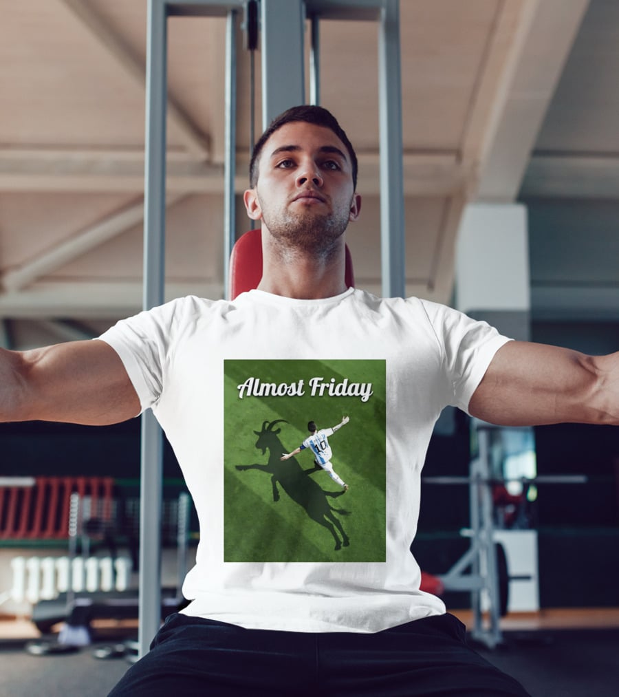 Almost Friday Lionel Messi Argentina GOAT Shadow Celebration T-Shirt