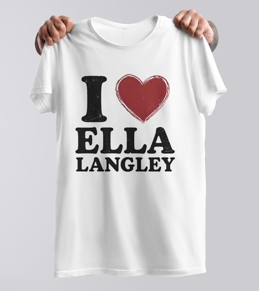 Ella Langley I Love Design Bold Heart T-Shirt