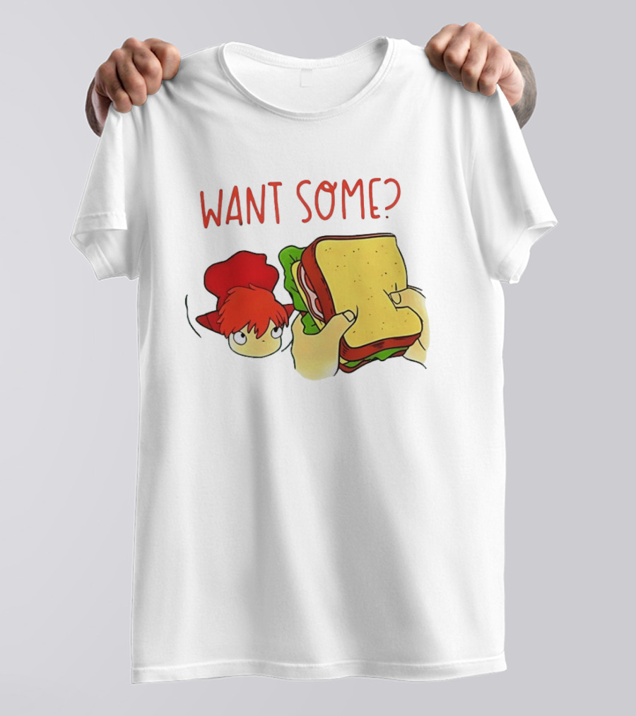 Ponyo Flinching Want Some Sandwich Scene T-Shirt