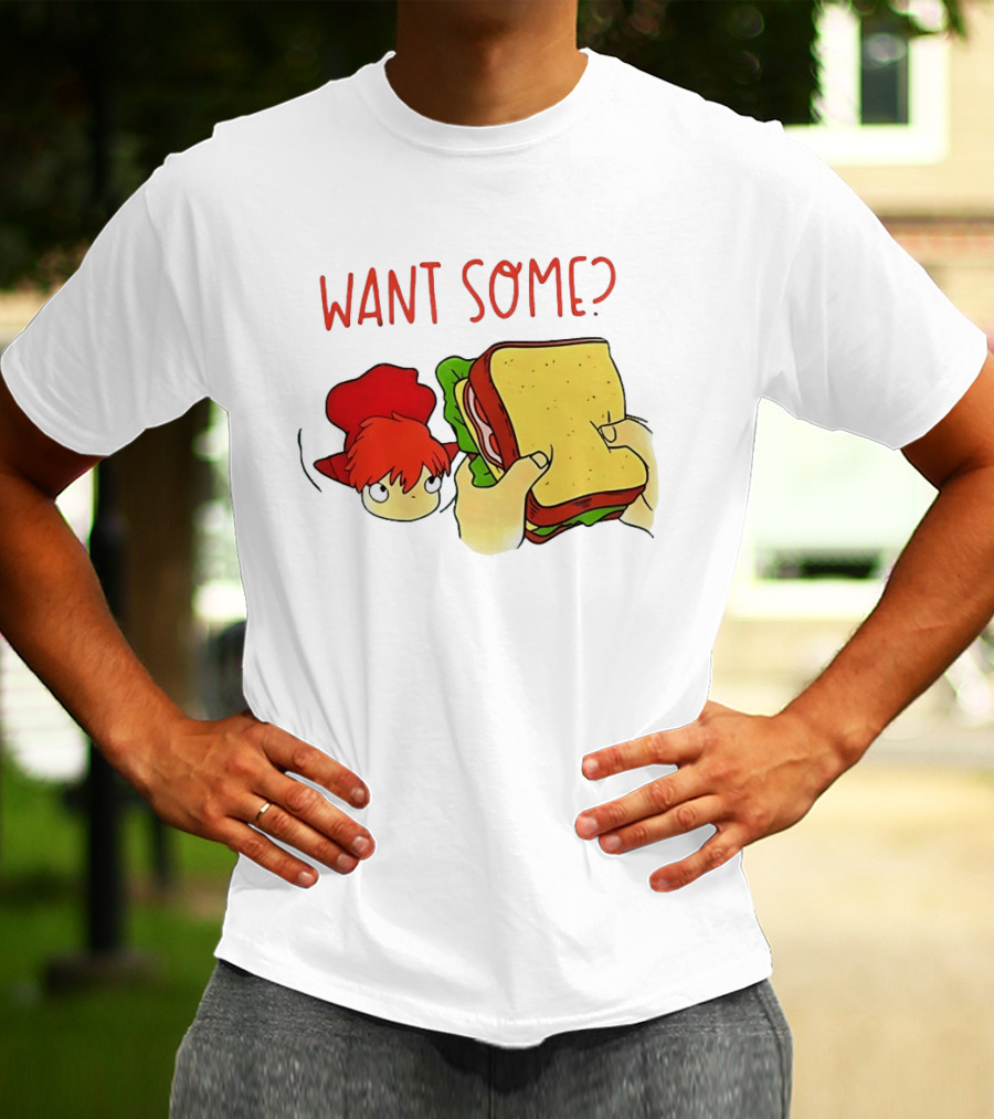 Ponyo Flinching Want Some Sandwich Scene T-Shirt