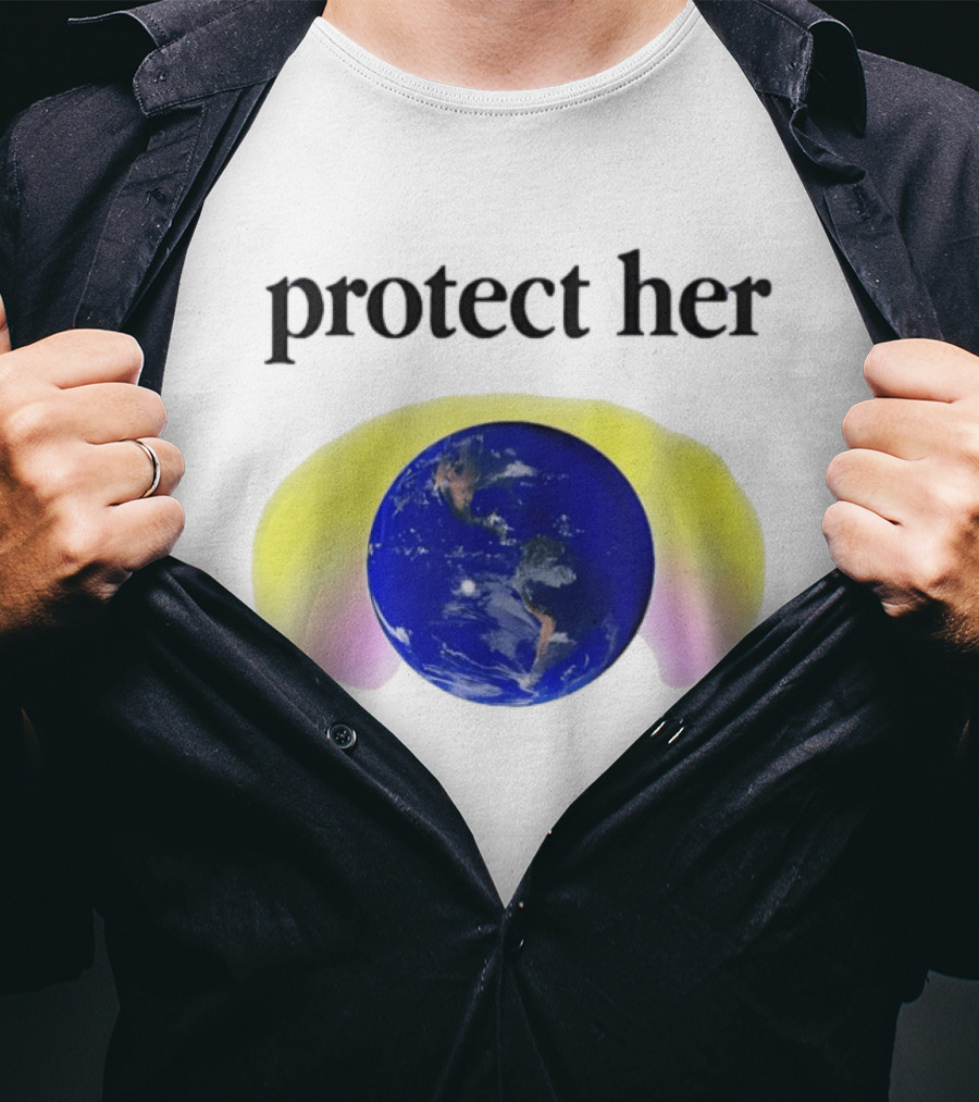 Protect Her Earth Environmental Awareness Planet Guardians T-Shirt