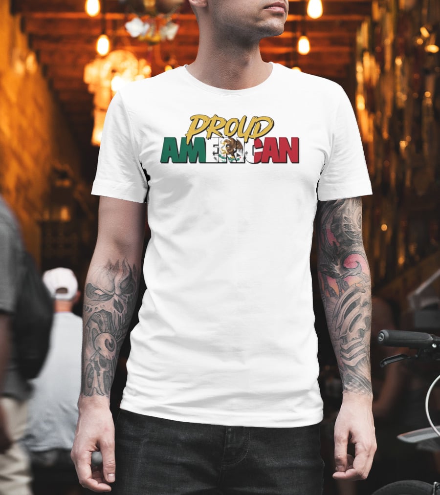 Proud American Mexico Eagle Flag Patriotic T-Shirt