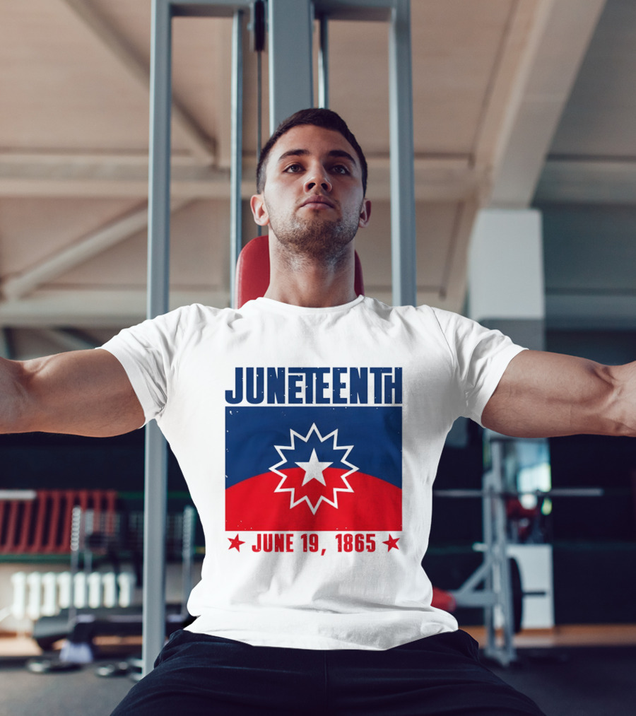 Juneteenth Red White Blue Freedom Flag June 19 1865 Emancipation Day T-Shirt