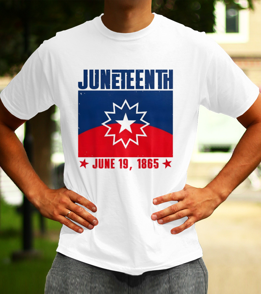Juneteenth Red White Blue Freedom Flag June 19 1865 Emancipation Day T-Shirt