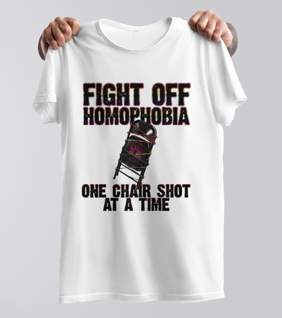 Fight Off Homophobia One Chair Shot At A Time With Barbed Wire Chair T-Shirt