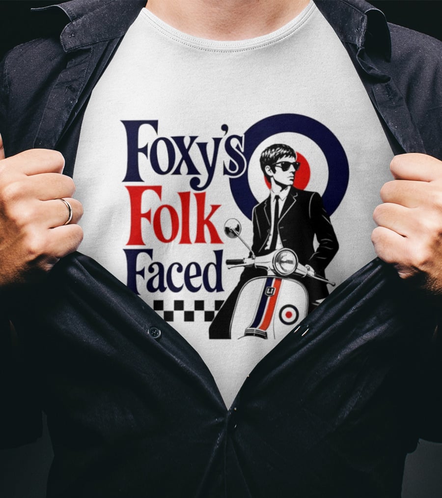 Foxy's Folk Faced Mod Scooter T-Shirt