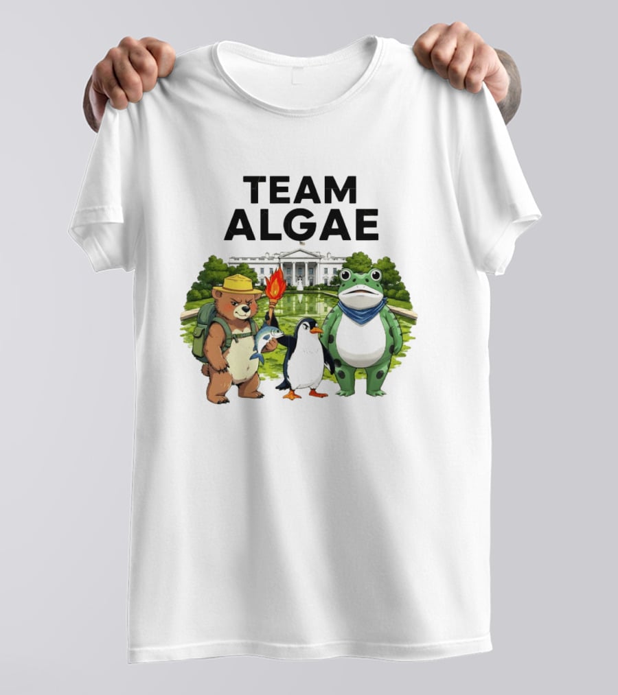 Team Algae Frog Penguin Bear White House 2026 Make Algae Great Again T-Shirt