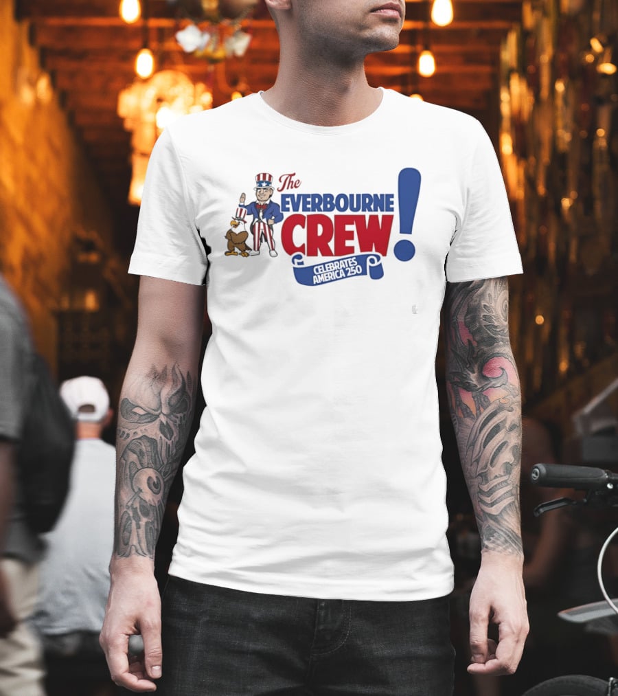 The Everbourne Crew Celebrates America 250 With Patriotic Character And Eagle T-Shirt