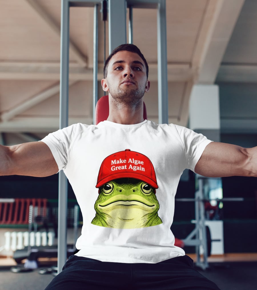 Frog Team Algae Make Algae Great Again Hat Patriotic American Flag 2026 T-Shirt