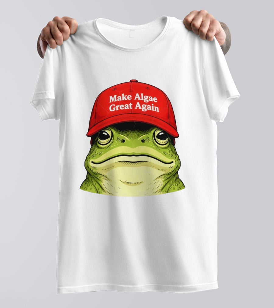 Frog Team Algae Make Algae Great Again Hat Patriotic American Flag 2026 T-Shirt