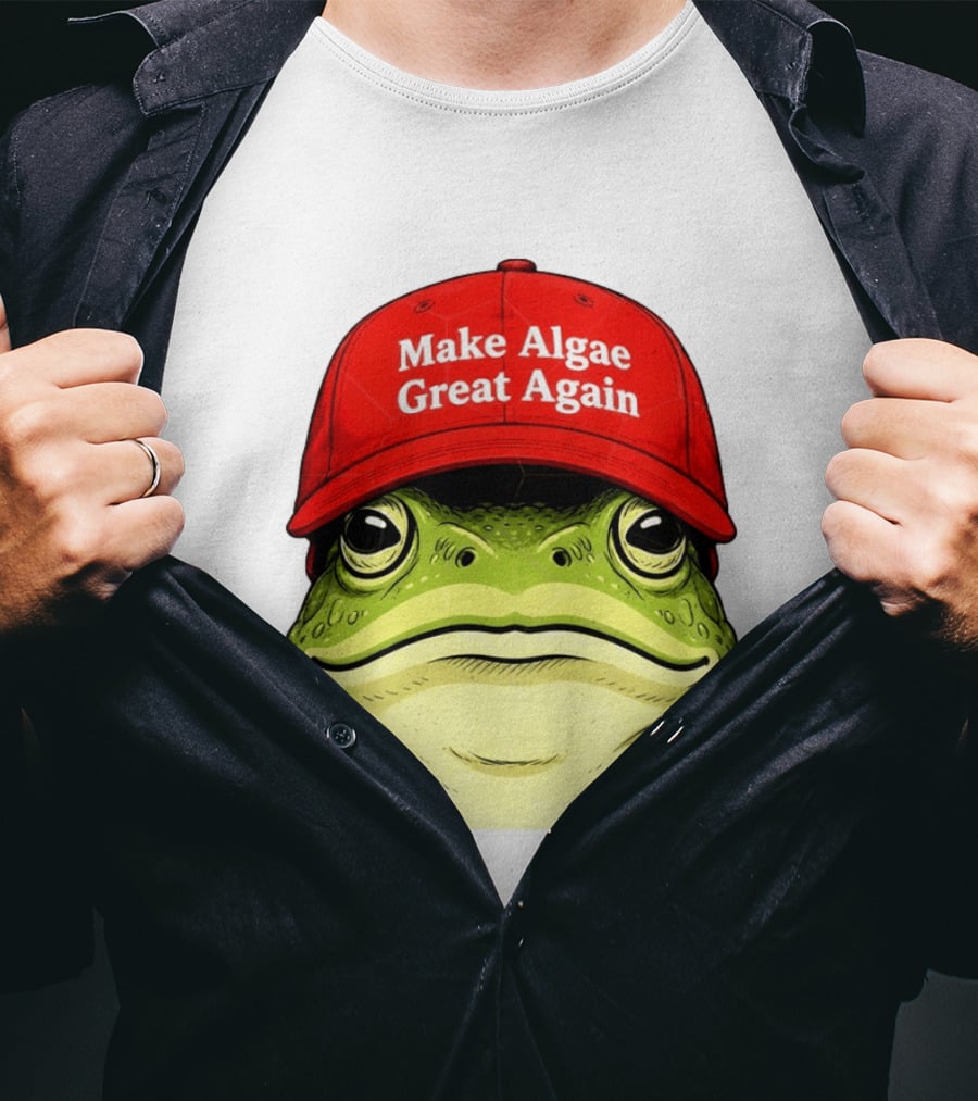 Frog Team Algae Make Algae Great Again Hat Patriotic American Flag 2026 T-Shirt
