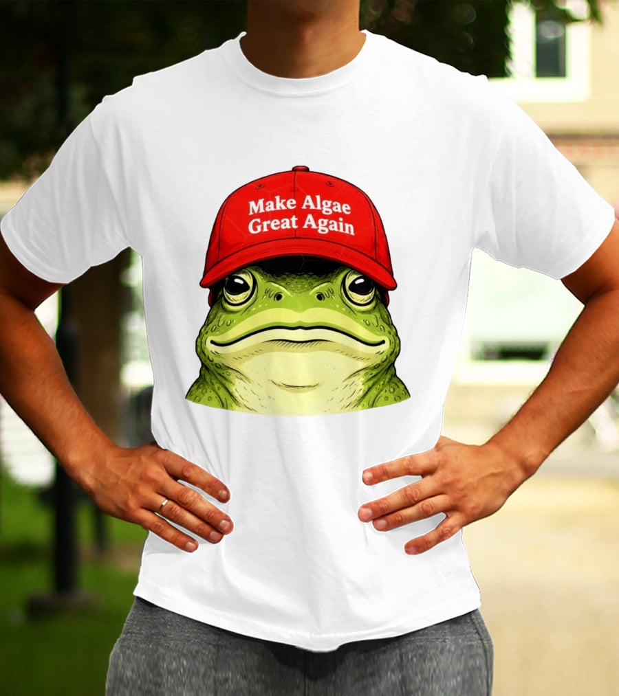 Frog Team Algae Make Algae Great Again Hat Patriotic American Flag 2026 T-Shirt