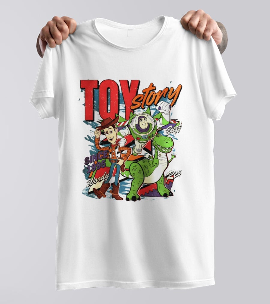 Toy Story Woody Buzz Rex Since 1995 Animated Adventure T-Shirt