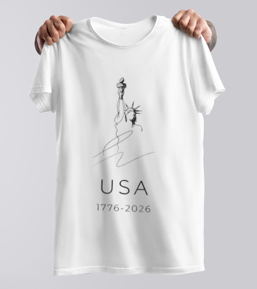 USA 1776 2026 Patriotic Statue Of Liberty T-Shirt