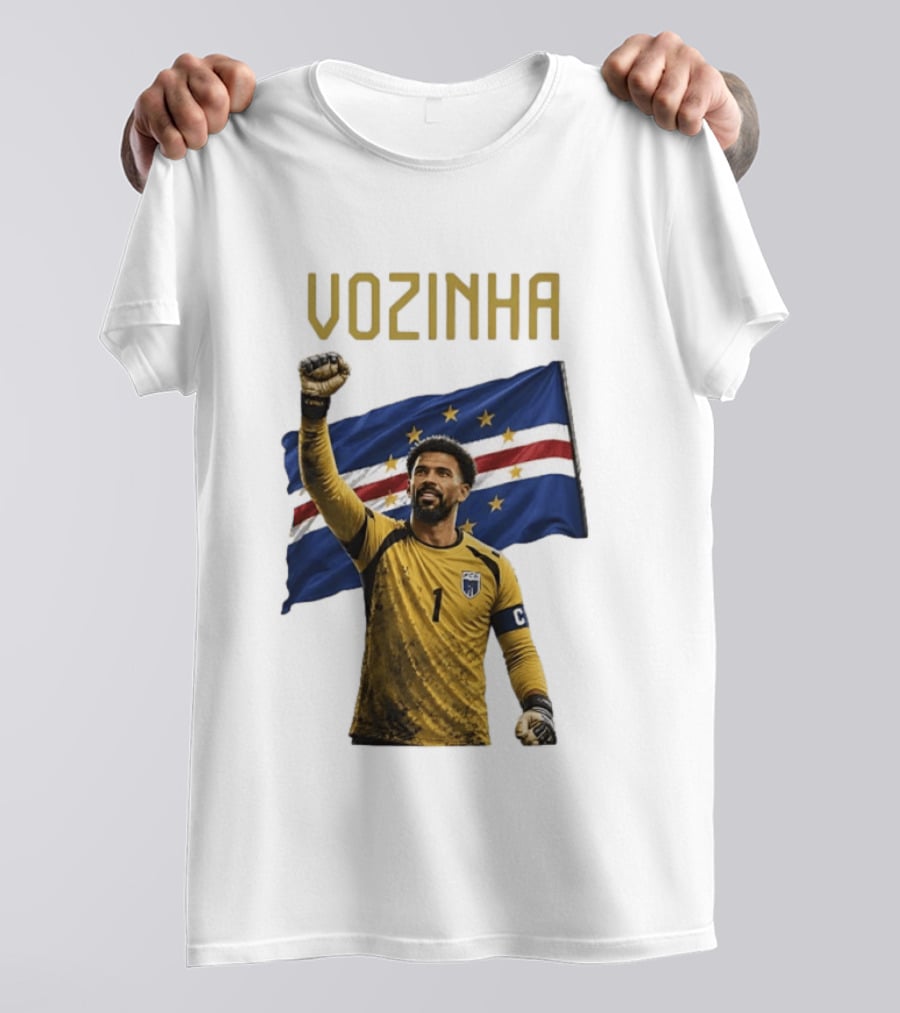 Vozinha Cape Verde National Football Team No 1 Celebration With Flag T-Shirt