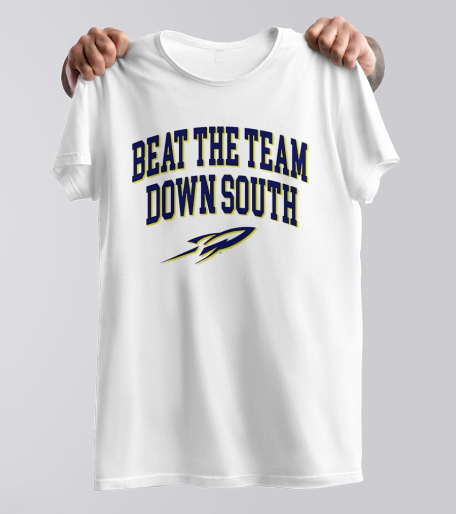 Beat The Team Down South College Football Rocket T-Shirt