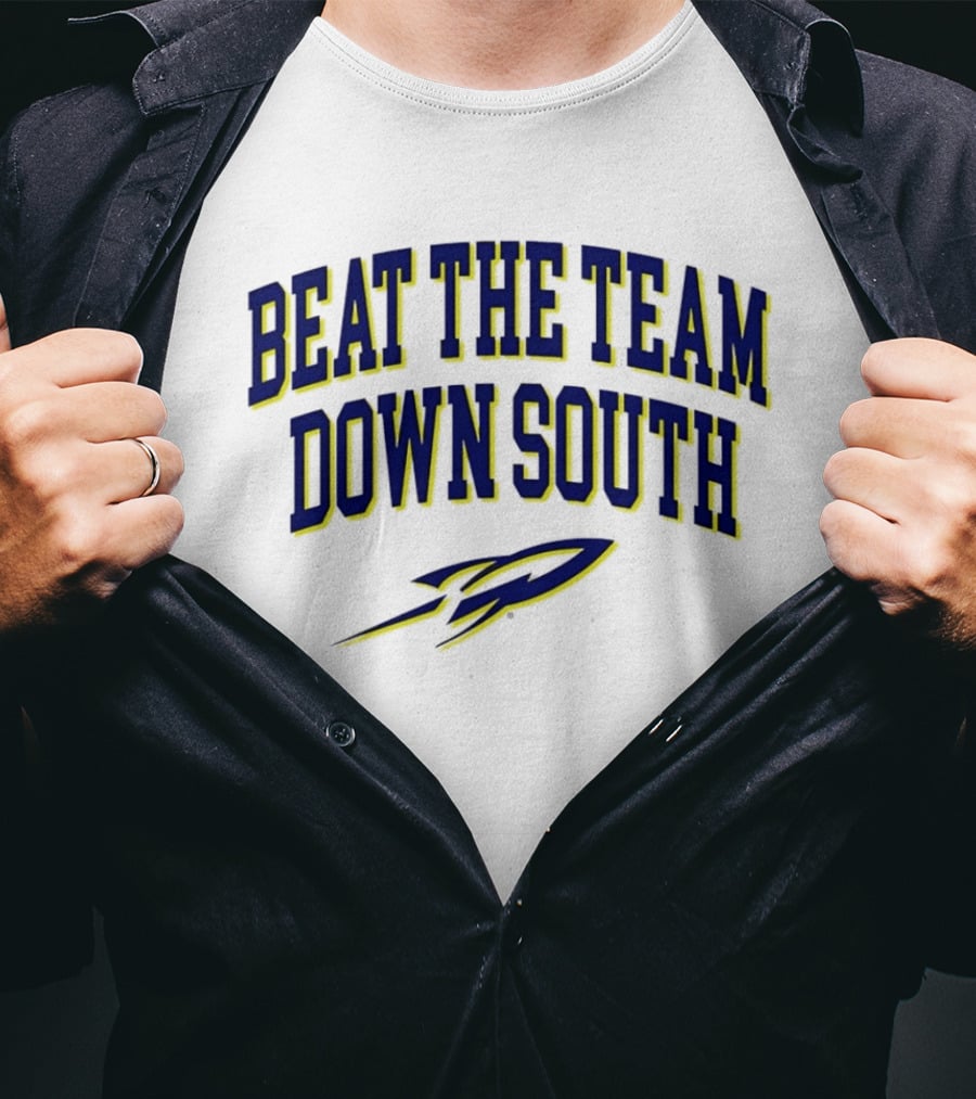 Beat The Team Down South College Football Rocket T-Shirt