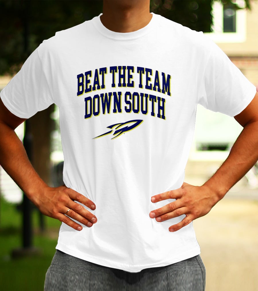 Beat The Team Down South College Football Rocket T-Shirt
