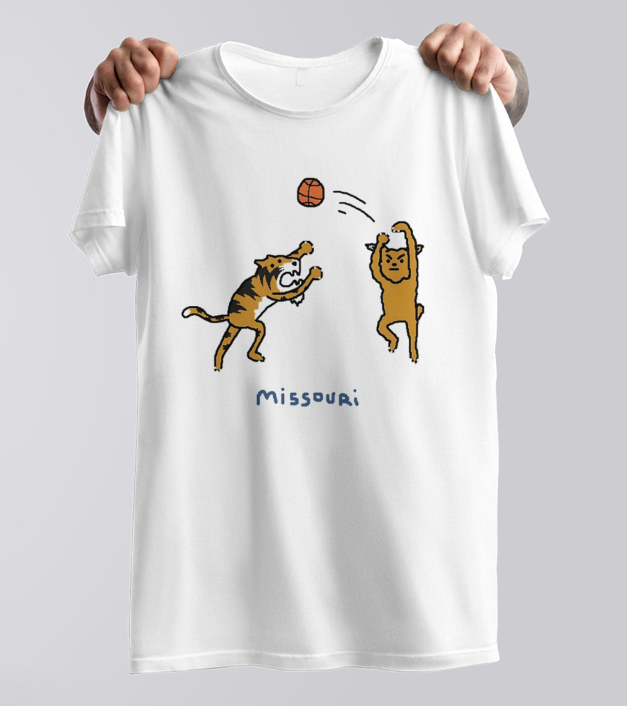 Kentucky Wildcats Vs Missouri Tigers Basketball 2026 SEC Matchup Cartoon T-Shirt