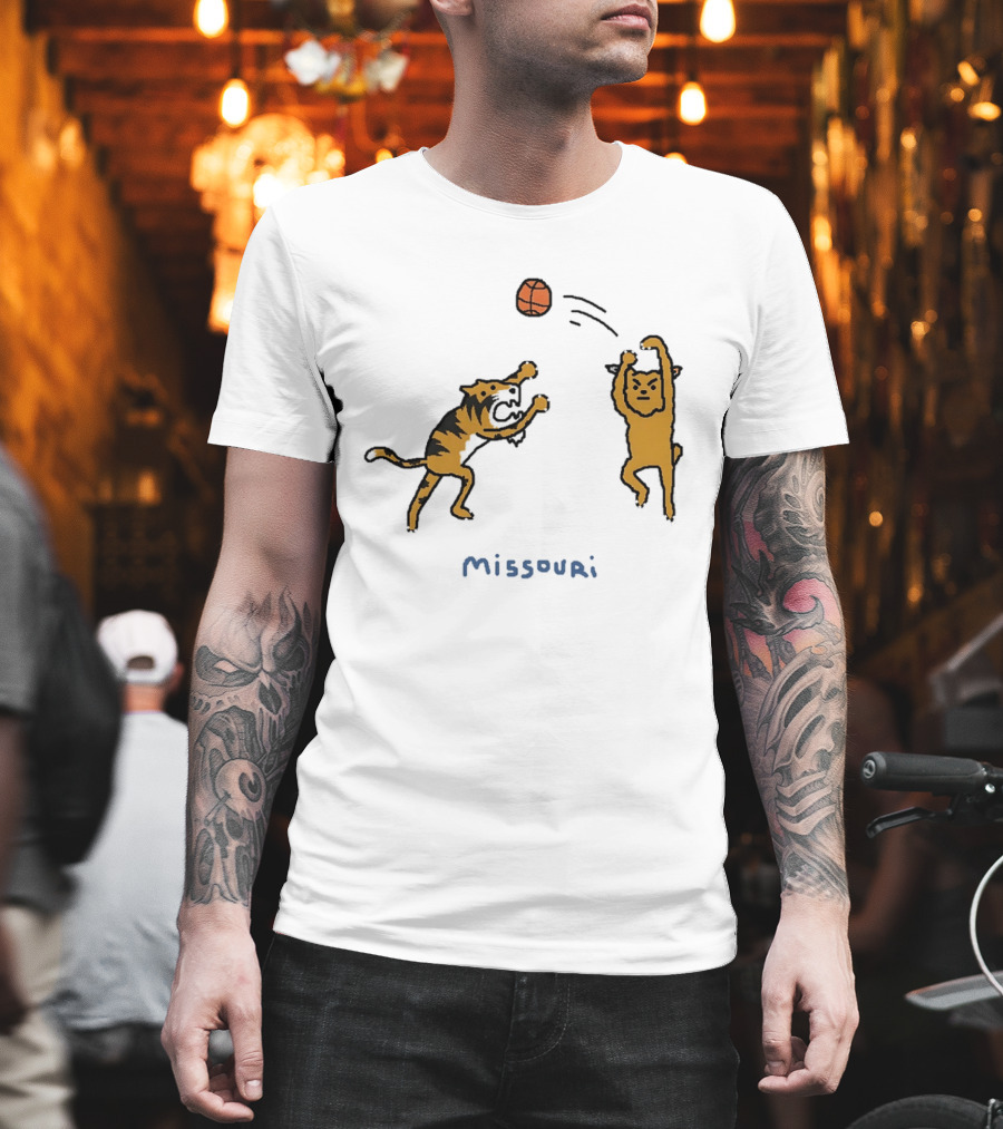 Kentucky Wildcats Vs Missouri Tigers Basketball 2026 SEC Matchup Cartoon T-Shirt