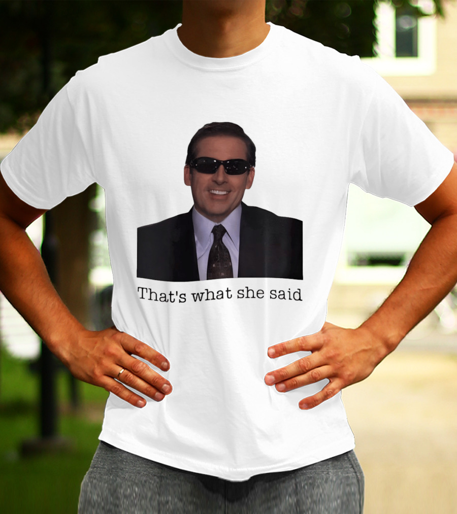Michael Scott That's What She Said Sunglasses Suit T-Shirt